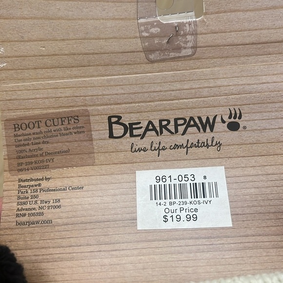 Bearpaw live life comfortably Boot Cuffs cute panda style boot cuffs design NEW - Picture 6 of 9
